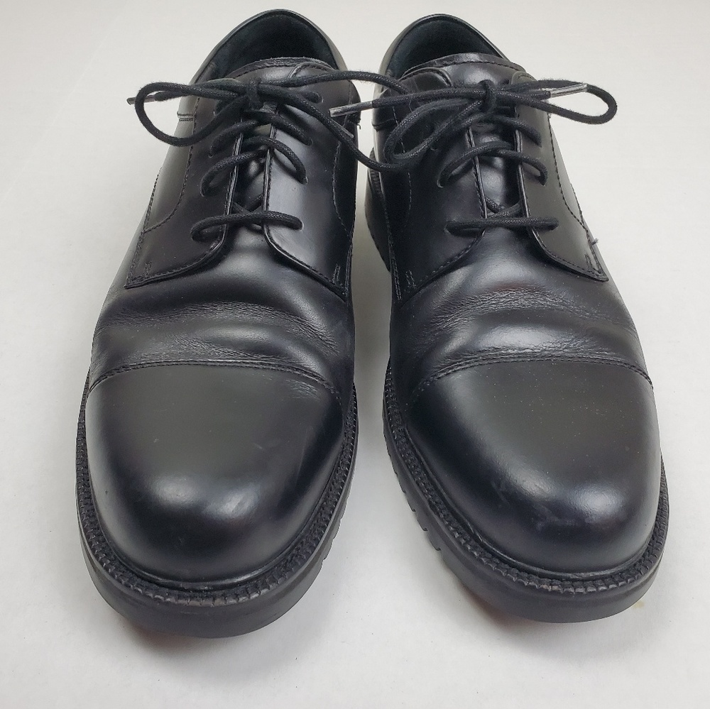 Cole Hann Black Leather Mens Derby Shoes Mens 10.5